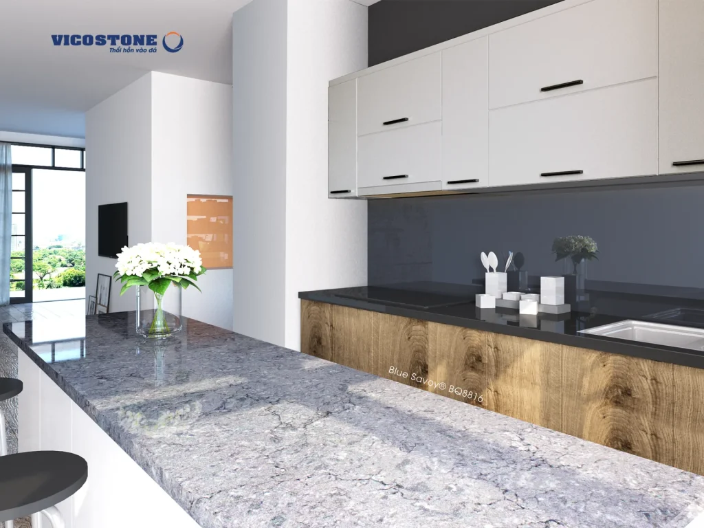 Bề mặt Blue Savoy BQ8816 trong không gian minh họa