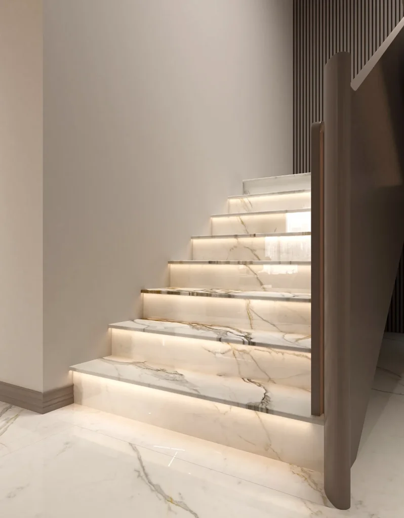 Bề mặt Calacatta Borghini trong không gian minh họa