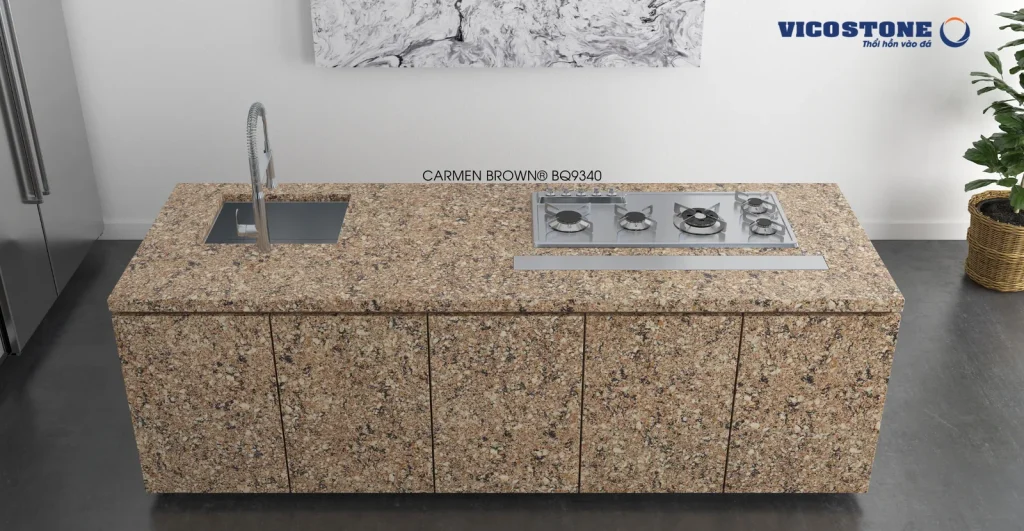 Bề mặt Carmen Brown BQ9340 trong không gian minh họa