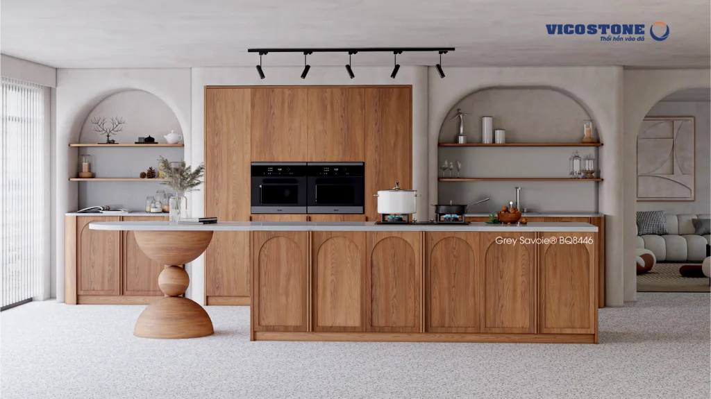 Bề mặt Grey Savoie BQ8446 trong không gian minh họa