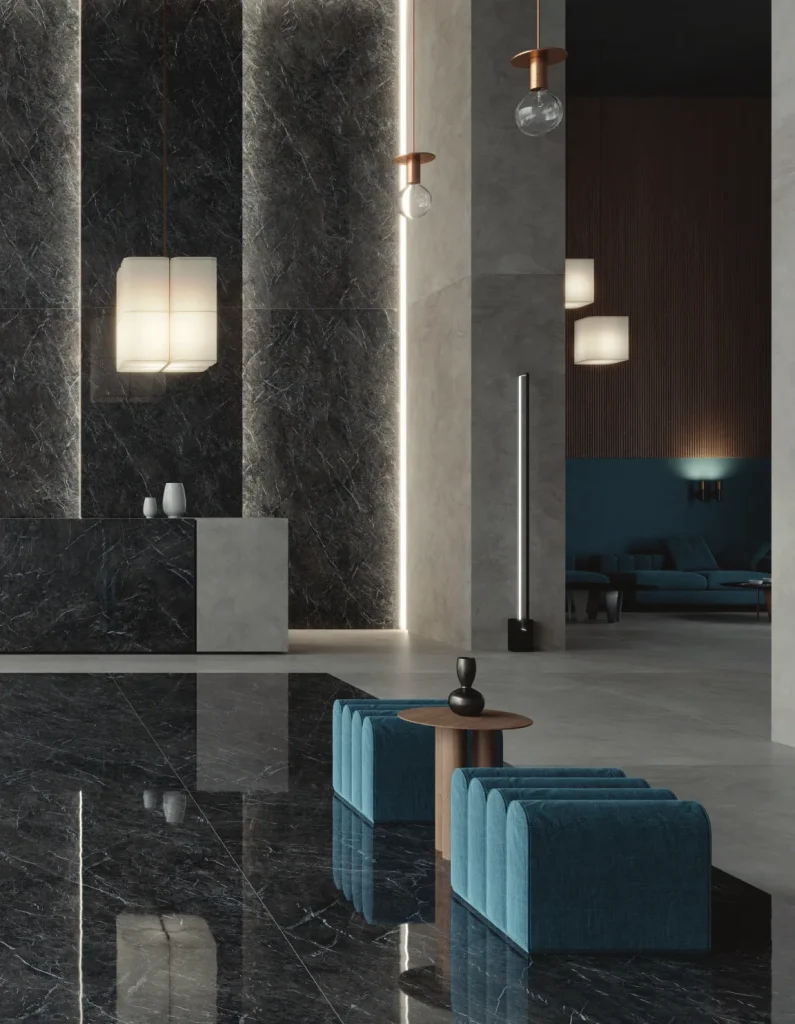 Bề mặt GRIGIO CARNICO trong không gian minh họa
