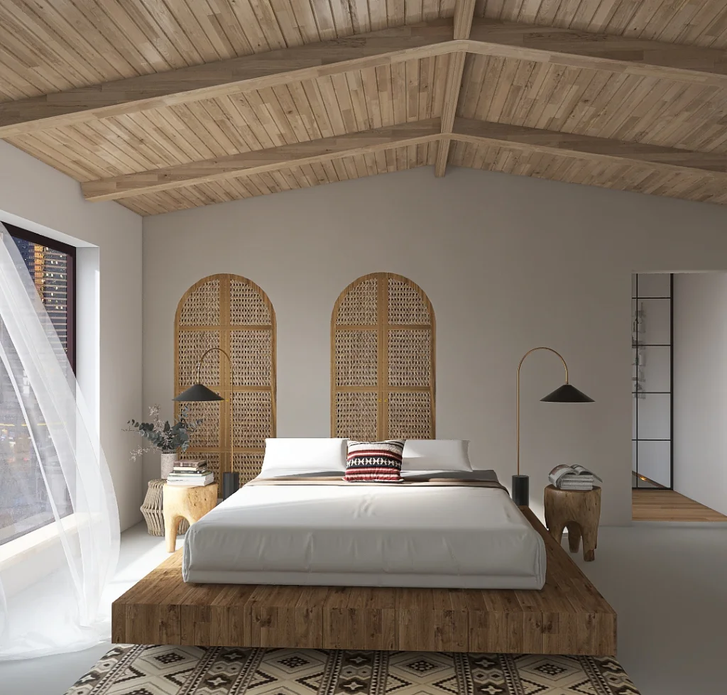 Kết nối tâm hồn phòng ngủ qua thiết kế Wabi Sabi — ảnh 3