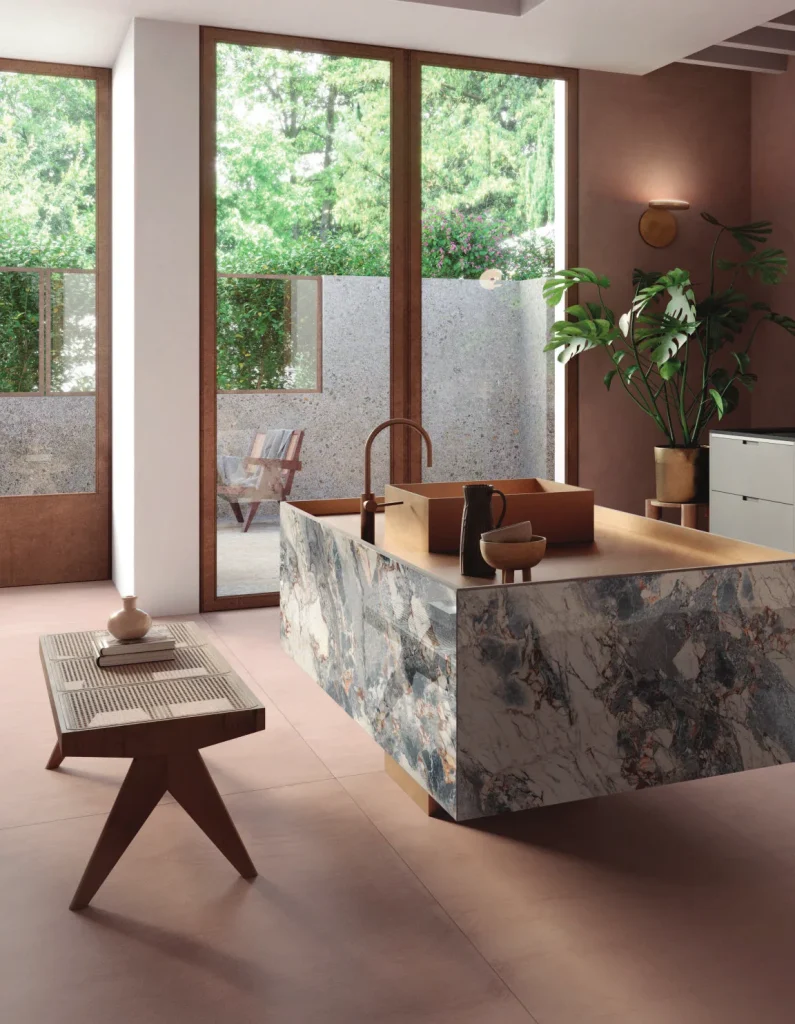 Bề mặt Terre Rosa trong không gian minh họa