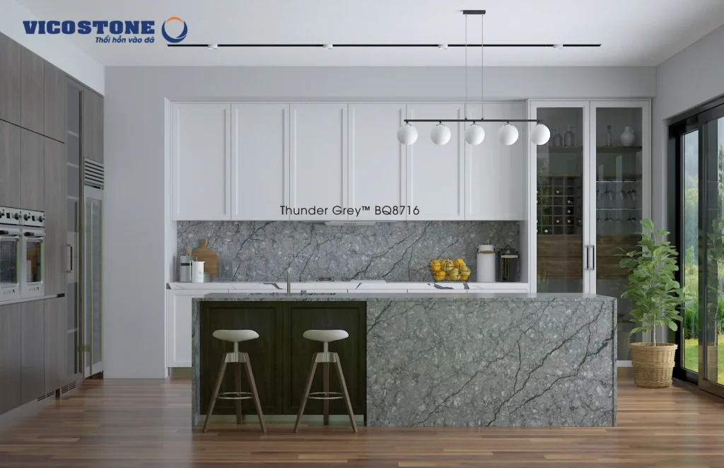 Bề mặt Thunder Grey BQ8716 trong không gian minh họa