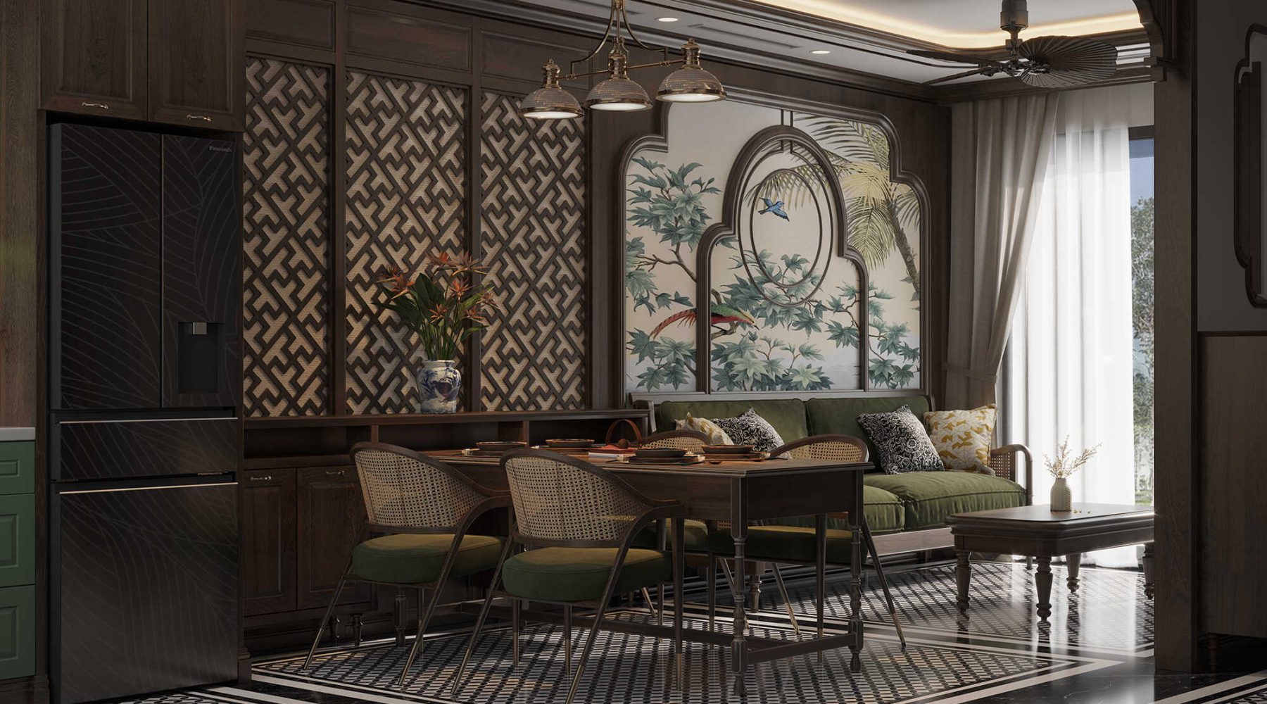 Nhà mẫu KDC Waterpoint - Phong cách Đông Dương